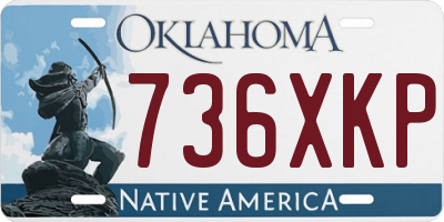 OK license plate 736XKP