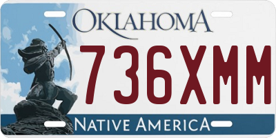 OK license plate 736XMM