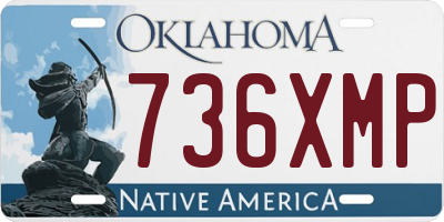 OK license plate 736XMP