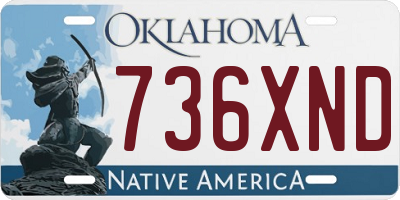 OK license plate 736XND
