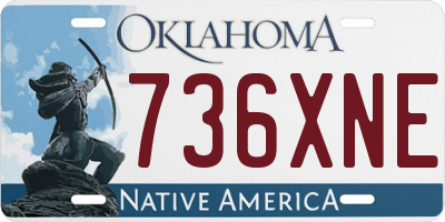 OK license plate 736XNE