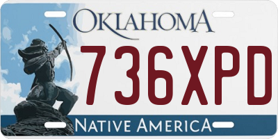 OK license plate 736XPD