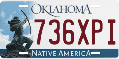 OK license plate 736XPI