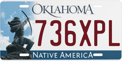 OK license plate 736XPL