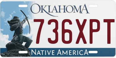 OK license plate 736XPT