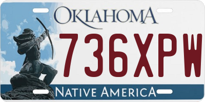 OK license plate 736XPW
