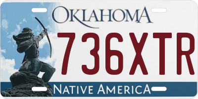 OK license plate 736XTR