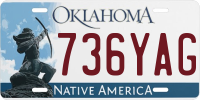 OK license plate 736YAG