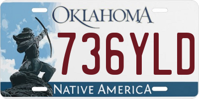 OK license plate 736YLD