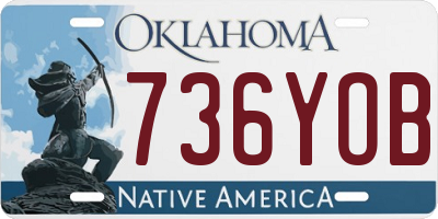 OK license plate 736YOB