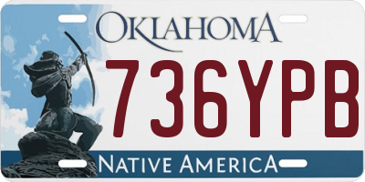 OK license plate 736YPB