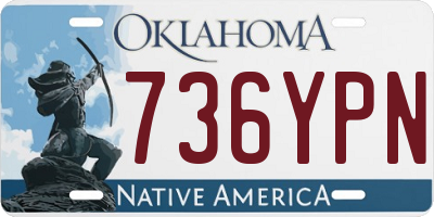 OK license plate 736YPN