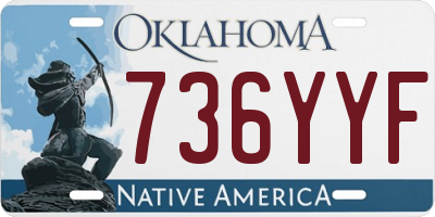 OK license plate 736YYF