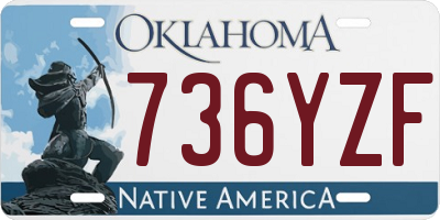 OK license plate 736YZF