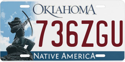 OK license plate 736ZGU