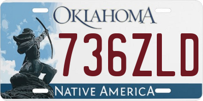 OK license plate 736ZLD