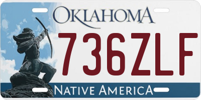 OK license plate 736ZLF