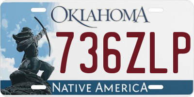 OK license plate 736ZLP