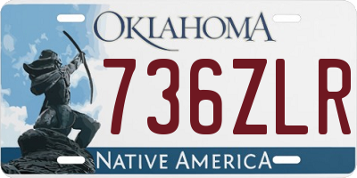 OK license plate 736ZLR