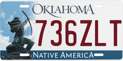 OK license plate 736ZLT