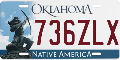 OK license plate 736ZLX