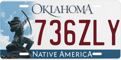 OK license plate 736ZLY