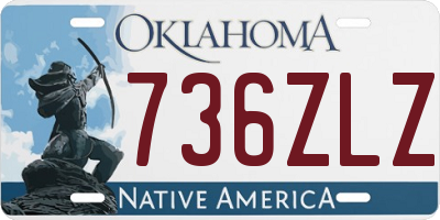 OK license plate 736ZLZ