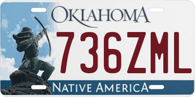 OK license plate 736ZML