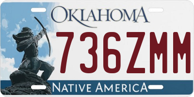 OK license plate 736ZMM