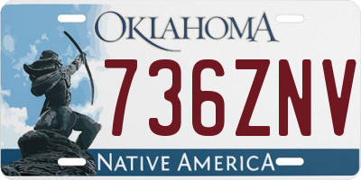 OK license plate 736ZNV