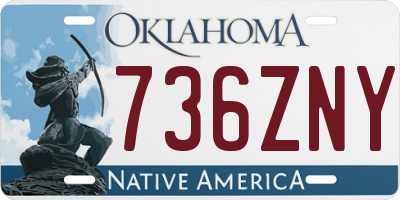 OK license plate 736ZNY