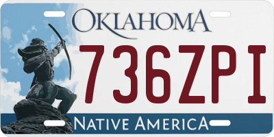 OK license plate 736ZPI