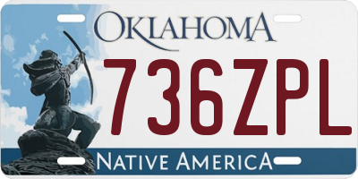 OK license plate 736ZPL
