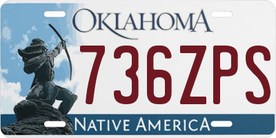 OK license plate 736ZPS