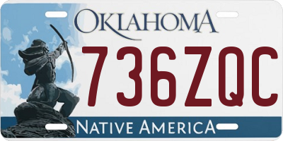 OK license plate 736ZQC