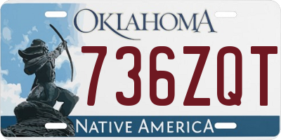 OK license plate 736ZQT