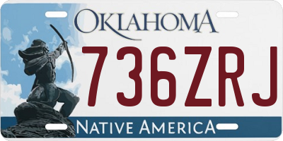 OK license plate 736ZRJ