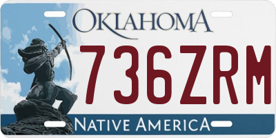 OK license plate 736ZRM