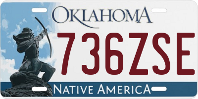 OK license plate 736ZSE