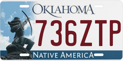 OK license plate 736ZTP