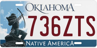 OK license plate 736ZTS