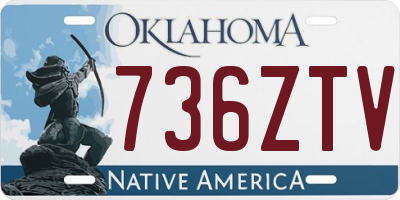 OK license plate 736ZTV
