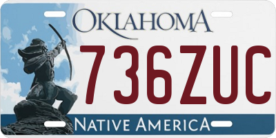 OK license plate 736ZUC