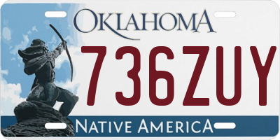OK license plate 736ZUY