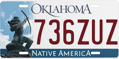 OK license plate 736ZUZ