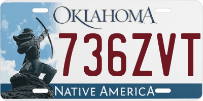 OK license plate 736ZVT