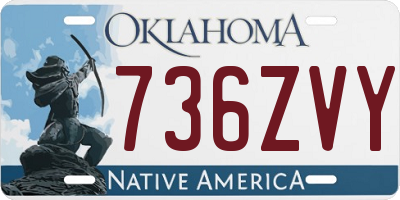 OK license plate 736ZVY