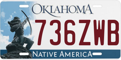 OK license plate 736ZWB