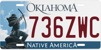 OK license plate 736ZWC