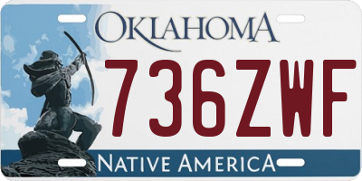 OK license plate 736ZWF